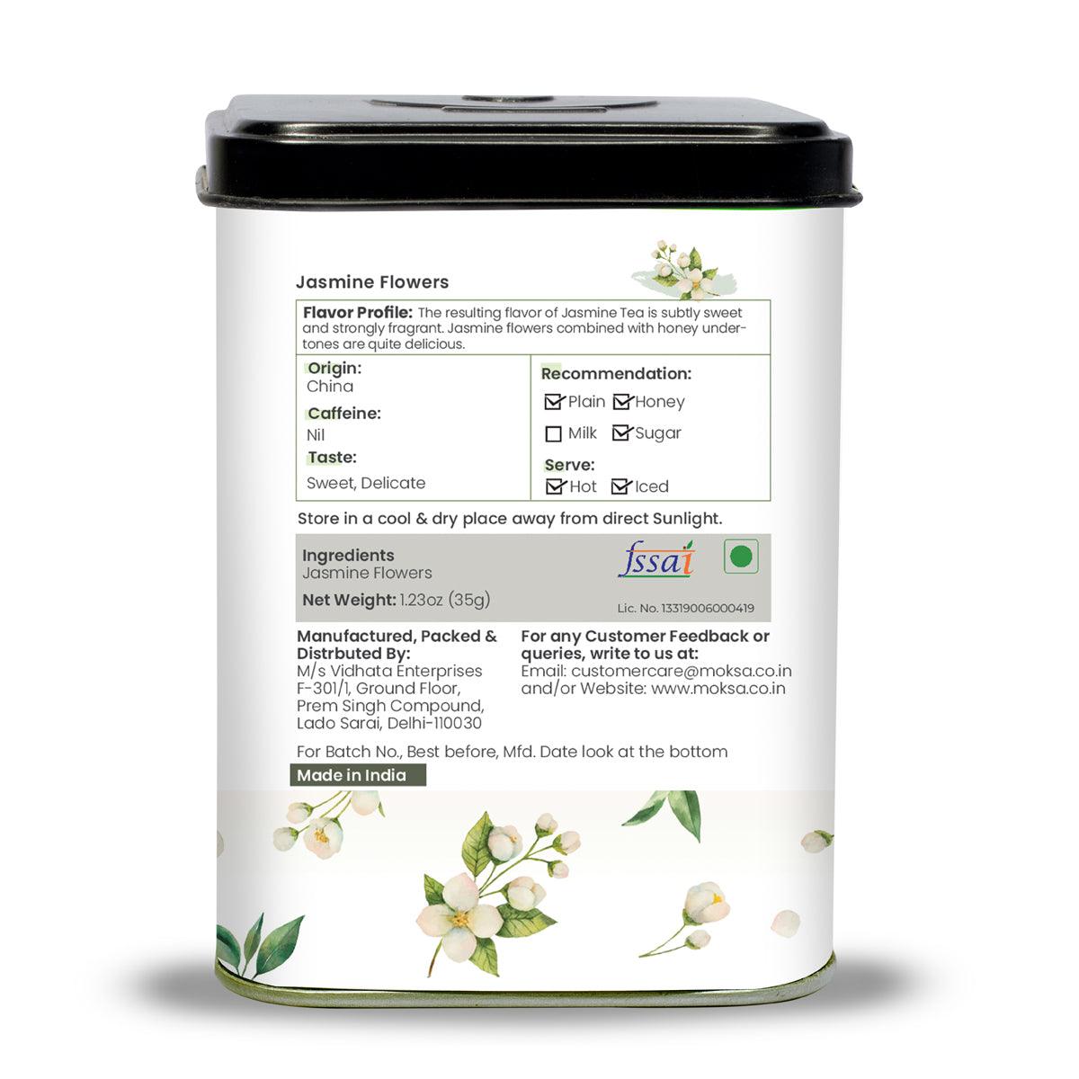 Exotic and Tasty Jasmine Herbal Tea - 35gm - MoksaExpectMiracles