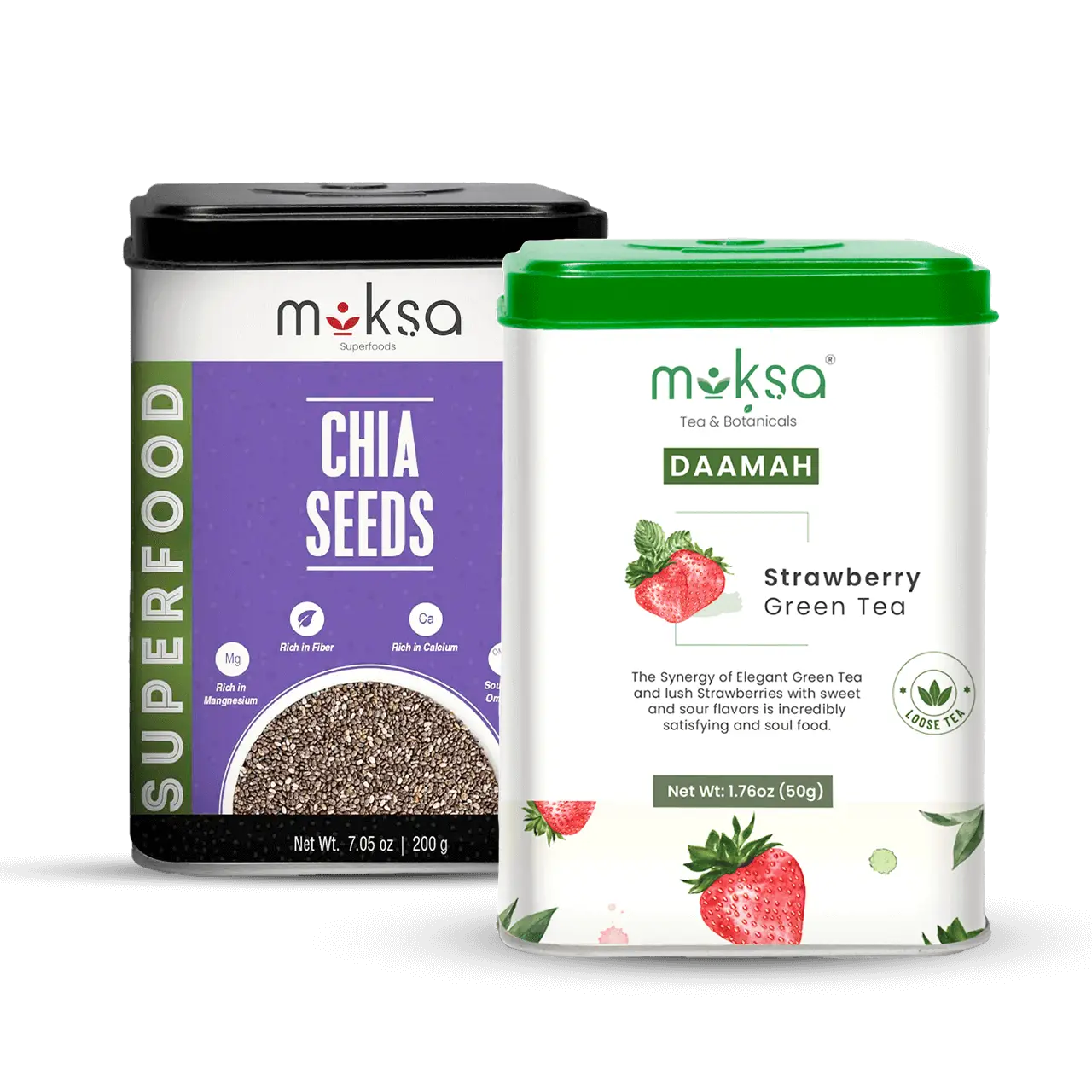 Chia Seeds and Strawberry Tea Combo