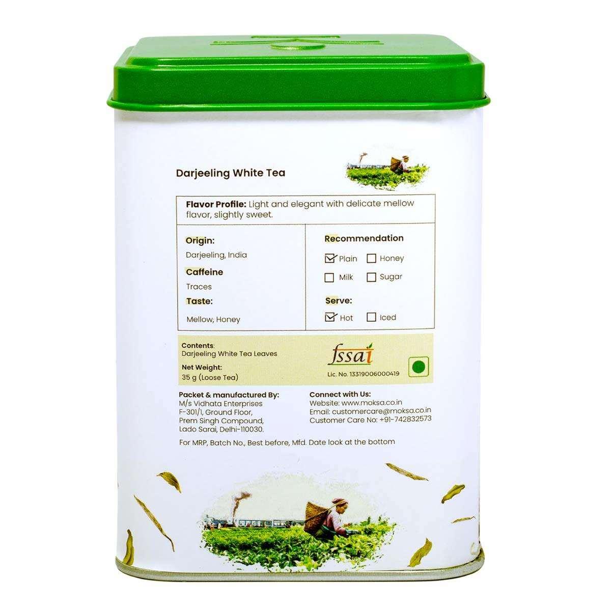 Darjeeling White Loose Leaf Tea - 35 gm - MoksaExpectMiracles