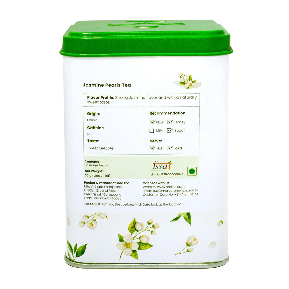 Jasmine Pearls Green Loose Leaf Tea - 35 gm - MoksaExpectMiracles