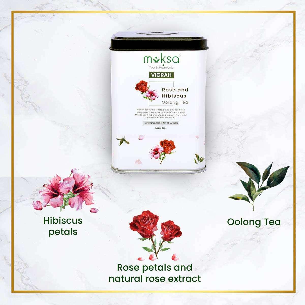 Rose and Hibiscus Oolong Darjeeling Tea - MoksaExpectMiracles